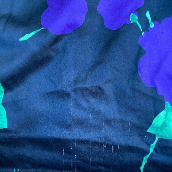 Milly Black Silk Feel Floral Dress Cutout Back Size 8 - Picture 6 of 6